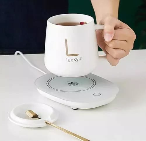 Taza Cerámica Con Base Calentadora Eléctrica