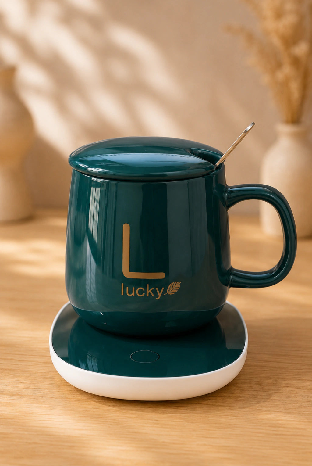 Taza Cerámica Con Base Calentadora Eléctrica