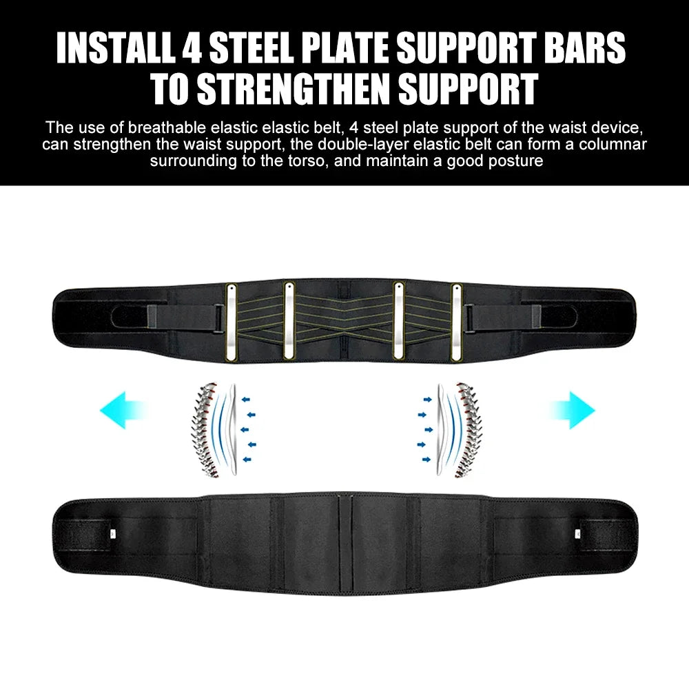 1 faja lumbar transpirable para hombres y mujeres - Cinturón de soporte lumbar para la cintura para aliviar el dolor de espalda causado por ciática y escoliosis