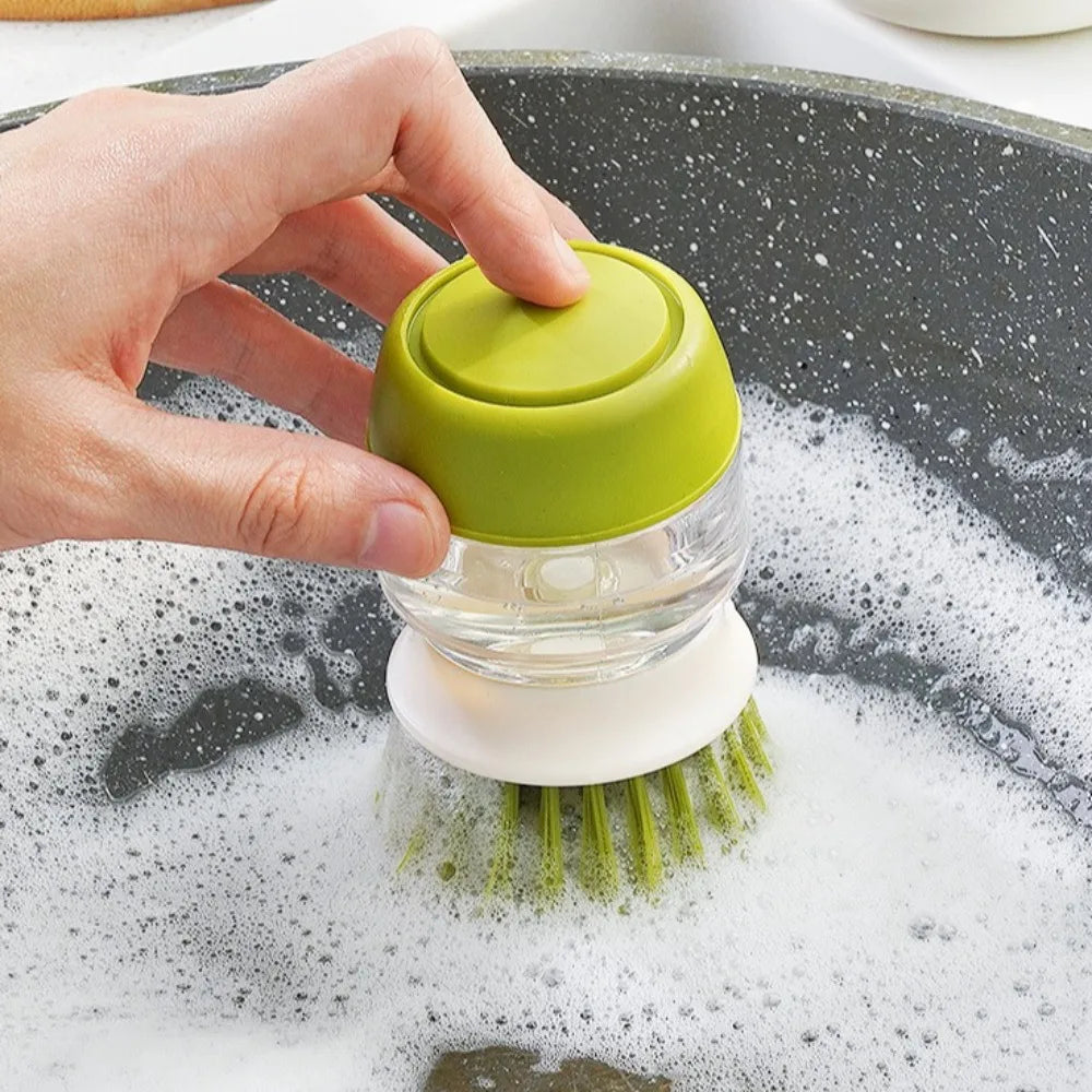 1 cepillo para ollas, cepillo de limpieza de cocina, cepillo para jabón líquido, estropajo para ollas de cocina, cepillo para lavar platos