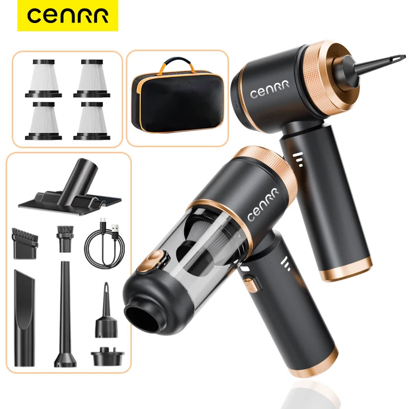 Aspiradora portátil para coche CENRR 2026, mini, 998000 PA, inalámbrica, potente, para el hogar, soplador de mano, limpiador de coches, aspiradora portátil para coche.