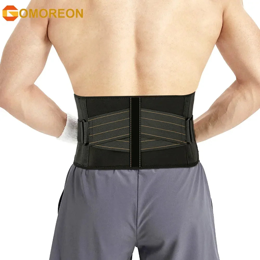1 faja lumbar transpirable para hombres y mujeres - Cinturón de soporte lumbar para la cintura para aliviar el dolor de espalda causado por ciática y escoliosis